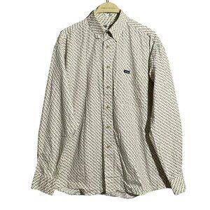 Ted Lapidus Button Dress Shirt Designer Men Size L Casual Workwear Preppy Modern